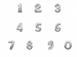 Favor Lane Foil Silver Number Balloons 100cm