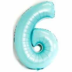Favor Lane Pastel Blue 100cm Number 6 Balloon