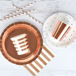 Illume Partyware Rose Gold Foil Paper Cups