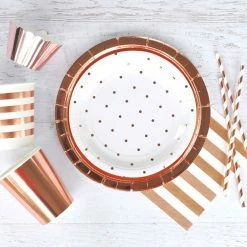 Illume Partyware Rose Gold Foil Paper Cups