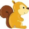 Favor Lane Shape + Novelty Foil Balloons Jumbo Woodland Squirrel Foil Balloon