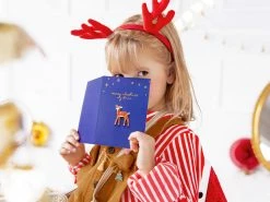 PartyDeco Merry Christmas My Deer Card With Enamel Deer Badge Cards