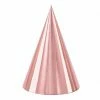 PartyDeco Rose Gold Party Hats 6 Pack