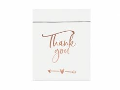 PartyDeco Wedding Cake Accessories Thank You Treat Bags