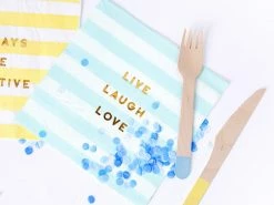 PartyDeco 'LIVE LOVE LAUGH' Paper Napkins