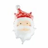 PartyDeco Santa Head Foil Shape Balloon Shape + Novelty Foil Balloons