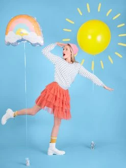 PartyDeco Shape + Novelty Foil Balloons Foil Rainbow Shape Balloon