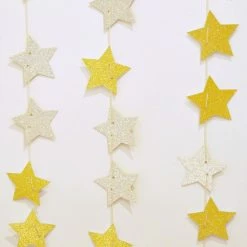 Illume Partyware Glitter Star Paper Garland Paper Garlands + Buntings