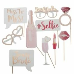 Ginger Ray Hen Party Photo Booth Props - Team Bride