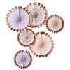 Ginger Ray Backdrops Pastel And Floral Paper Fan Set