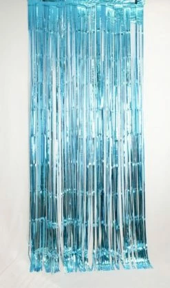 Favor Lane Backdrops Caribbean Blue Fringe Curtain Backdrop