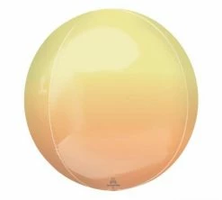 Favor Lane Ombré 40cm Shiny Orbz Balloon Yellow + Orange