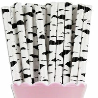 Favor Lane Paper Straws - Zebra Print