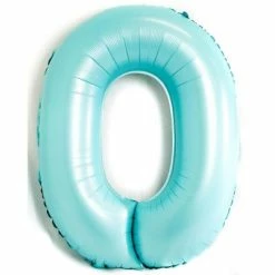Favor Lane Pastel Blue 100cm Number 0 Balloon Number Balloons
